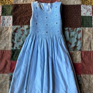 EUC Jacadi Fine Wale Blue Corduroy Dress - Size 8A